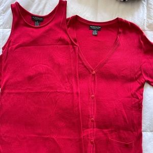 Metropolitan NY 1000,1 Red, Size S, Sweater and Dress Set